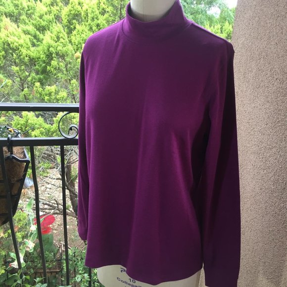 L.L. Bean Sweaters - L.L. Bean Mock Turtleneck Top in Purple NEW